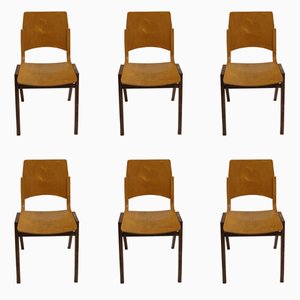 Chaises P7 par Roland Rainer, 1950s, Set de 6