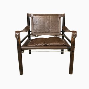 Fauteuil Safari Sirocco en Cuir par Arne Norell, 1960s