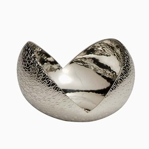 Ovale Noce Schale aus Silber von Zanetto