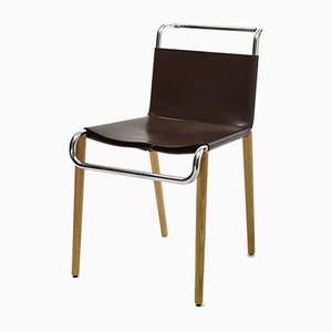 AXA Leder Stuhl von Rudolf Netik für SLEZAK Factories