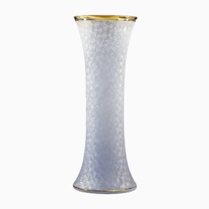 Französische Vase aus Glas & Gold, 1960er