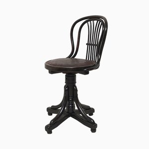 Austrian Black Swivel Chair by Michael Thonet, 1890s
