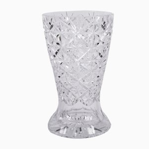 Mid-Century Cut Glass Vase