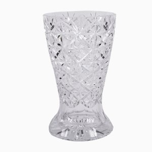 Mid-Century Vase aus geschliffenem Glas