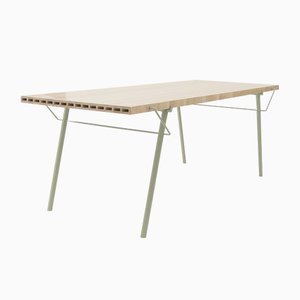 Alveo Outdoor Table with Solid Honeycomb Wood Top