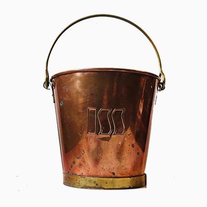 Vintage Danish Copper & Brass Ice Bucket, 1970s