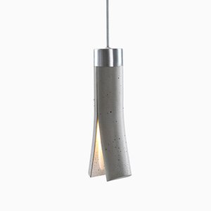 Grey Concrete Aluminium Cap Split Pendant Lamp by Dror Kaspi for Ardoma Studio