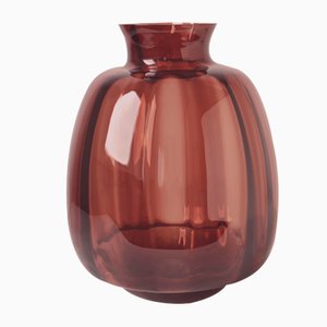 Braune Copier Revisited Vase von A.D. Copier für Royal Leerdam Crystal, 2018