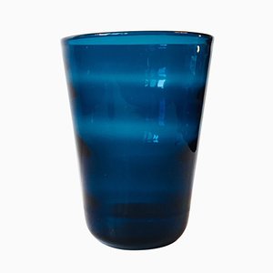 Vase Mid-Century Blue Capri par Jacob E. Bang pour Holmegaard, 1961