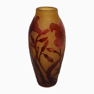 French Glass Vase by Emile Gallé, 1900s