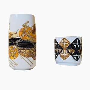 Danish Ceramic Vases by Ellen Malmer for Royal Copenhagen, 1970s, Set of 2