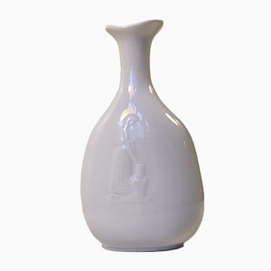 Vase Mid-Century Blanc de Chine par Gunnar Nylund, 1954