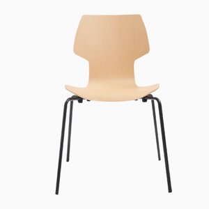 Oak Gràcia Chair with Black Legs by Mobles114