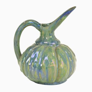 French Iridescent Ceramic Jug by Alphonse Cytere, 1910