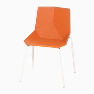 Orange Garden Chair with Steel Legs by Mobles114