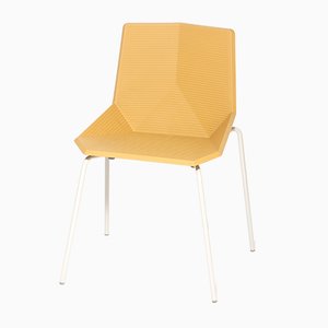 Yellow Garden Chair with Steel Legs by Mobles114