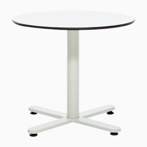 Small Round White HPL Oxi Table by Mobles114