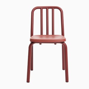 Chestnut Brown Aluminum Tube Chair by Mobles114