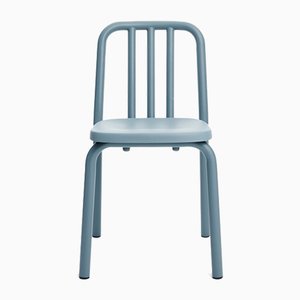 Blue Grey Aluminum Tube Chair by Mobles114