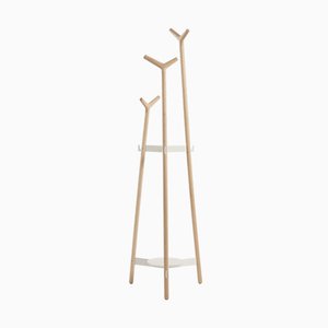 Beech and White Forc Coat Stand by Mobles114
