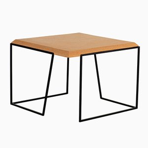 Grão #2 Coffee Table in Light Cork with Black Legs by Mendes Macedo for Galula