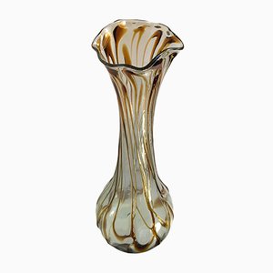 Grand Vase Art Nouveau avec Filetage Ambré, 1910s