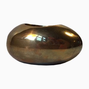 Modernist Egg Candleholder in Brass by Carl Cohr, 1950s