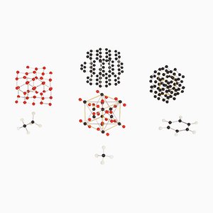 Vintage Molekularstrukturen, 1950er, 7er Set