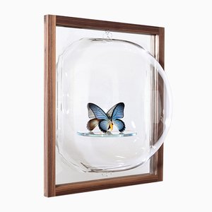 Bubble Showcase Spiegel mit Glasregal und Eschenholzrahmen von Studio Thier & van Daalen
