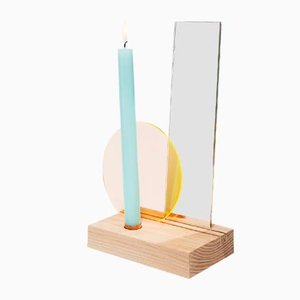 Reflektierender Interior Kerzenhalter mit gelb / orangefarbenem Filter von Studio Thier & vanDaalen, 2018