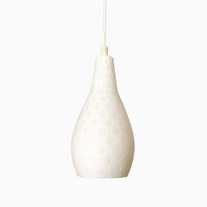 Drop-Shaped Opaline Glass Pendant by Aloys Gangkofner for Staff, 1950s