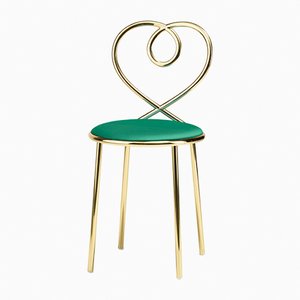 Chaise Love en Malachite par N. Zupanc pour Ghidini 1961