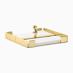 Omini The Walkman Napkin Tray in Brass by S. Giovannoni for Ghidini 1961