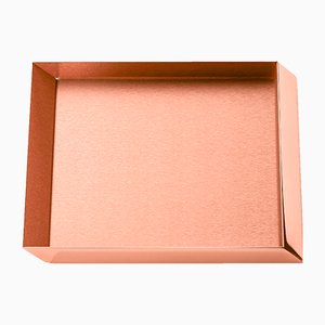 Axonometry Small Squared Tray in Copper by E. Giovannoni for Ghidini 1961