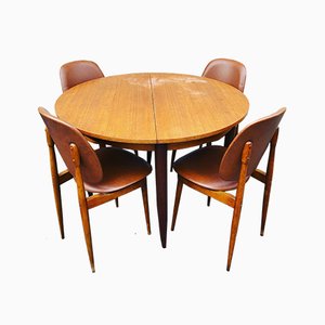 Juego de comedor Pegasus de Pierre Guariche para Baumann, años 60. Juego de 5