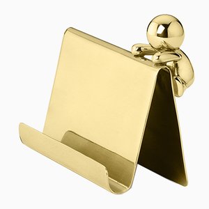 Omini Card Holder in Brass by S. Giovannoni for Ghidini 1961