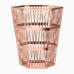 Tip Top Small Copper Paper Basket by R. Hutten for Ghidini 1961