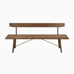 Medium Walnut Bench Back Two by Another Country