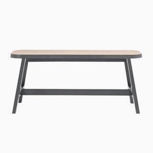 Chamberlayne Grey Mini Bench Three in Beech by Another Country