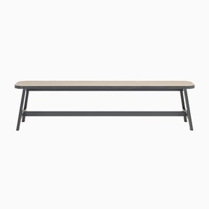 Grey Lacquered Beech Bench Three by Another Country