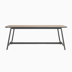 Large Grey Lacquered Beech Dining Table Three by Another Country