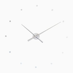 Silver OJ Clock by Jose Maria Reina for NOMON