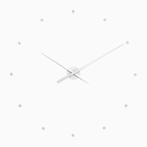 White OJ Clock by Jose Maria Reina for NOMON