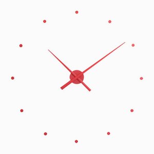 Red OJ Clock by Jose Maria Reina for NOMON