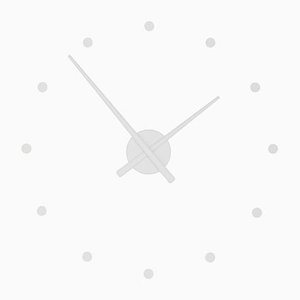 White OJ Mini Clock by Jose Maria Reina for NOMON