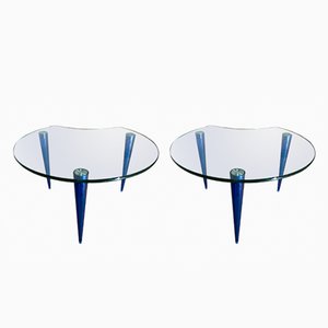 Couchtische aus Kristallglas & Acrylglas, 1970er, 2er Set