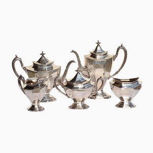 Antique Silver Plated Tea and Coffee Set from Reed & Barton, Set of 5