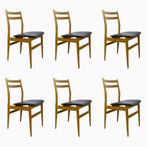 Scandinavian Ash Chairs, 1960s, Set of 6