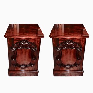 Victorian Mahogany Cabinets, 1870s, Set of 2