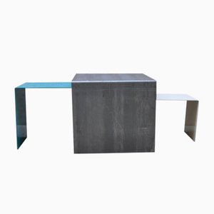 Ignis Steel Nesting Tables by Simply Rickshaw, Set of 3
